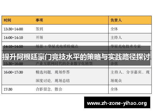 提升阿根廷豪门竞技水平的策略与实践路径探讨